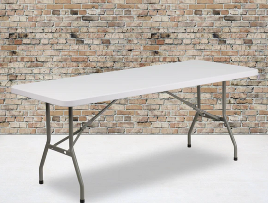 6 ft White Folding Table
